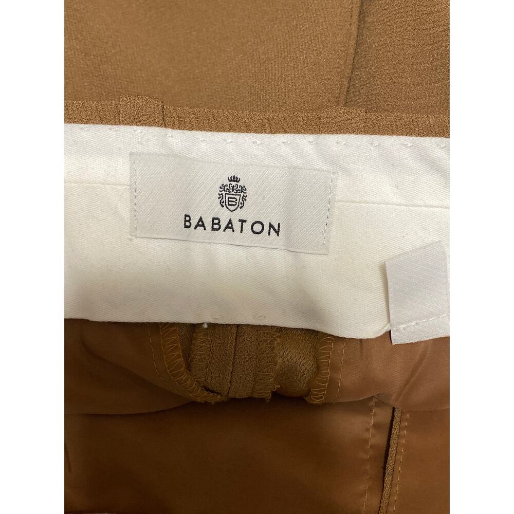 Aritzia Babaton Women's Tan High Waisted Wide Leg Straight Trousers Pants Size 4 - Picture 5 of 7